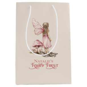 Blush Pink Fairy Erste Geburtstagsparty Personalis Mittlere Geschenktüte
