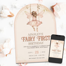 Blush Pink Fairy First Arted 1. Geburtstag Party