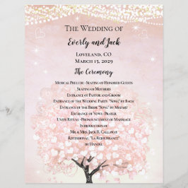 Blush Pink Fairytale Hochzeitsprogramm