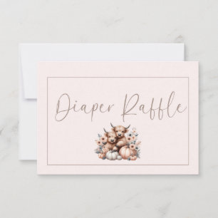 Blush Pink Fall Pumpkin Diaper Tombola Dankeskarte