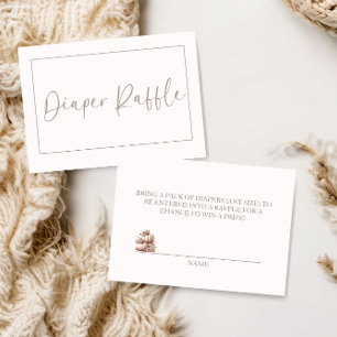 Blush Pink Fall Pumpkin Diaper Tombola Dankeskarte