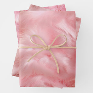 Blush Pink Fell Geschenkpapier Set