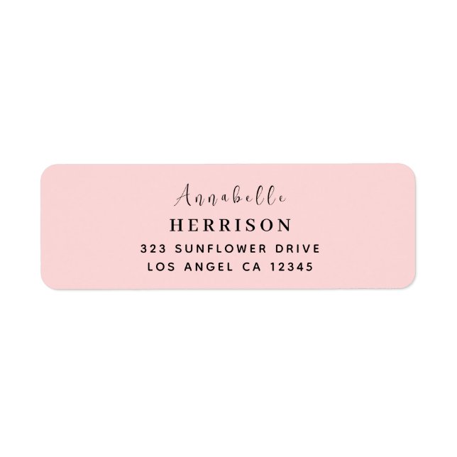 Blush Pink Feminine Monogram Design (Vorne)