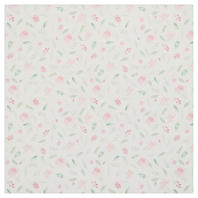 Blush Pink Floral Aquarell Stoff (Muster)
