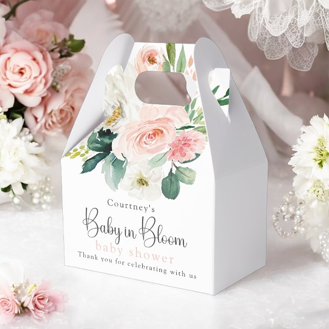 Blush Pink Floral Baby in Bloom Baby Dusche Geschenkschachtel (Von Creator hochgeladen)