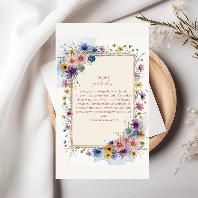 Blush Pink Floral Baby in Bloom Books for Baby Begleitkarte (Von Creator hochgeladen)