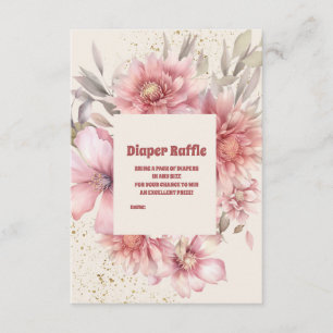 Blush Pink Floral Baby in Blütenduschmädchen Begleitkarte
