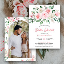 Blush Pink Floral Bouquet Foto Brautparty
