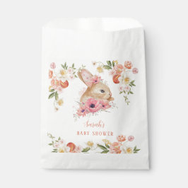 Blush Pink Floral Bunny Baby Dusche Geschenktütchen