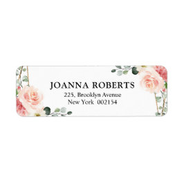 Blush Pink Floral Gold Geometrische botanische Hoc