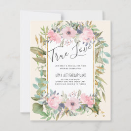 Blush Pink Floral Greenery Boho Wedding