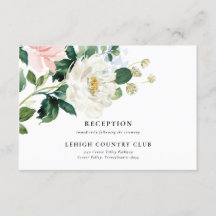 Blush Pink Floral Hochzeitskarte