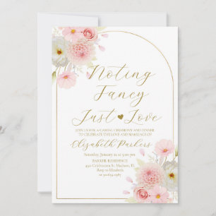 Blush Pink Floral Nichts Extravagant nur Liebe Einladung