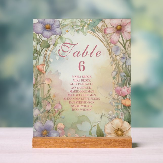 Blush Pink Floral Quinceanera Celebration Acrylschild (Neutral)