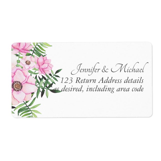 Blush Pink Floral Sage Blätter Budget Hochzeit (Vorne)