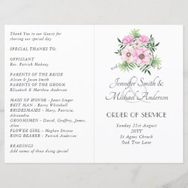 Blush Pink Floral Sage Blätter Budget Hochzeit