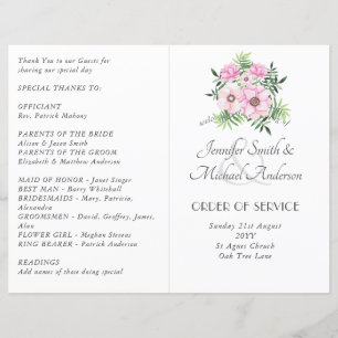 Blush Pink Floral Sage Blätter Budget Hochzeit