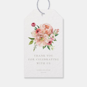 Blush Pink Floral Vielen Dank für Ihre Gefallen Ta Geschenkanhänger