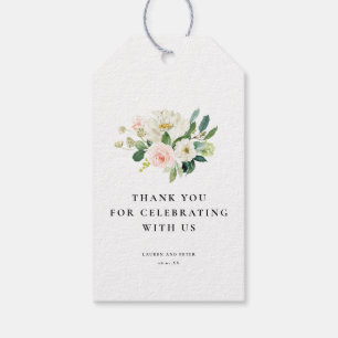 Blush Pink Floral Vielen Dank für Ihre Gefallen Ta Geschenkanhänger