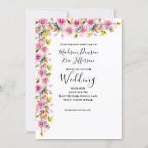 Blush Pink Floral Watercolor Hochzeit