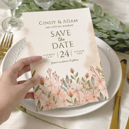 Blush Pink Floral Watercolor Hochzeit Save The Date
