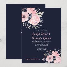 Blush Pink Floral Wedding | Einladung