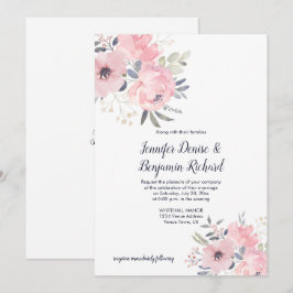 Blush Pink Floral Wedding | Einladung