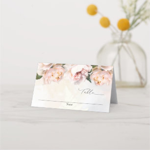 Blush Pink Floral Wedding Folded Escort Platzkarte