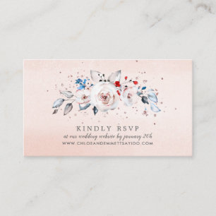 Blush Pink Floral Wedding Website UAWG Begleitkarte