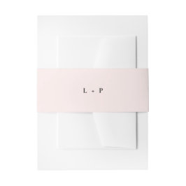 Blush Pink Floral Wedelband Einladungsbanderole