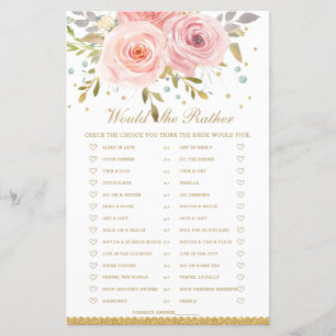 Blush Pink Floral würde sie eher Bridal Spiel