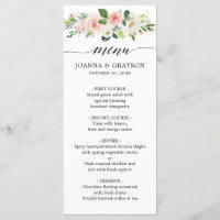 Blush Pink Florals Moderne botanische Hochzeit