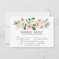 Blush Pink Florals Moderne botanische Hochzeit