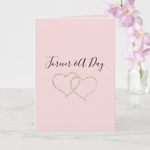 Blush Pink Forever Wedding Karte