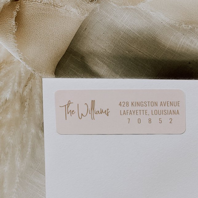 Blush Pink Fun Moderne Rücksendeadressen-Aufkleber (Pink fun and modern return address labels.)