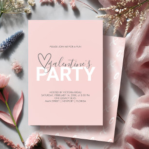 Blush Pink Galantine Moderne Geburtstagsparty Einl