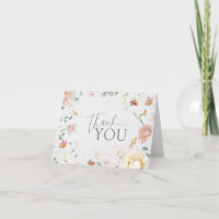 Blush Pink Garden Blume Dusche Danke Karte