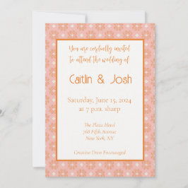 Blush Pink Geo Hochzeitsempfang Einladung