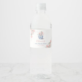 Blush Pink Ginger Jar Chinoiserie Duschpapier Wasserflaschenetikett