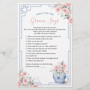 Blush Pink Ginger Jar Chinoiserie Was Groom sagt