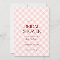 Blush Pink Gingham | Frühlingsspicknick-Brautparty