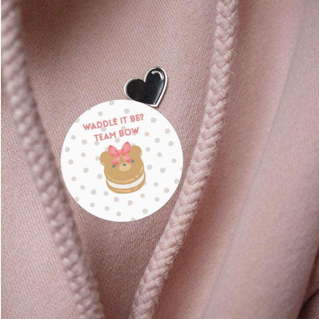 Blush Pink Girl Vote Baby Bet Reveal Party Sticker (Von Creator hochgeladen)