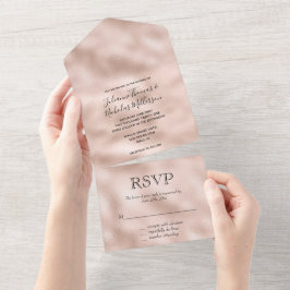 Blush Pink Glam All In One Einladung