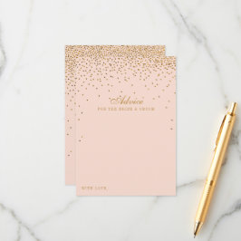 Blush Pink & Glam Gold Confetti Wedding Collection Hinweiskarte