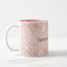 Blush Pink Glitz Glitzer Sparkasse Zweifarbige Tasse