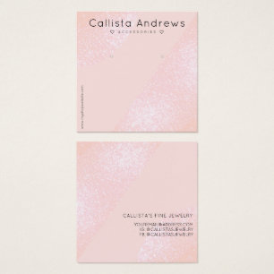 Blush Pink Glitzer Geo Heart Earring Display