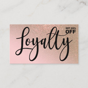 Blush Pink Glitzer Gradient Typografie Treuekarte