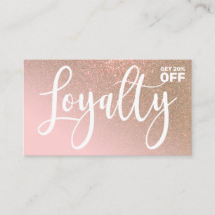 Blush Pink Glitzer Gradient Typografie Treuekarte
