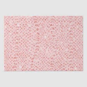 Blush Pink Glitzer Schlange Hautfarbe Tierdruck Seidenpapier