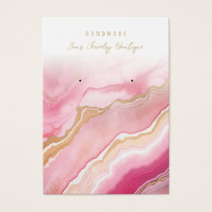 Blush Pink Gold Agate Display Cards sammeln